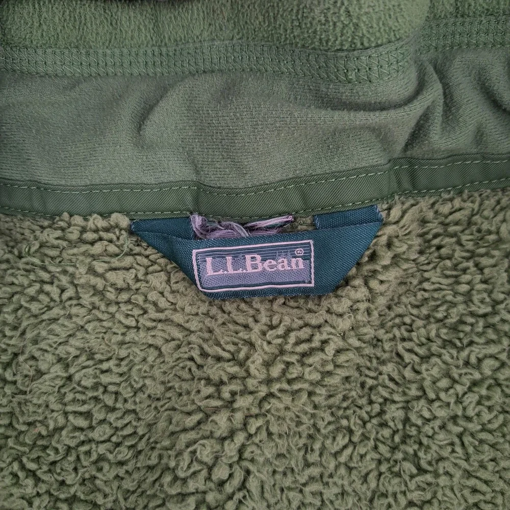 L.L. Bean Winter Jacket Kids M 10-12 Grey Orange Hooded Sherpa Lined Fleece